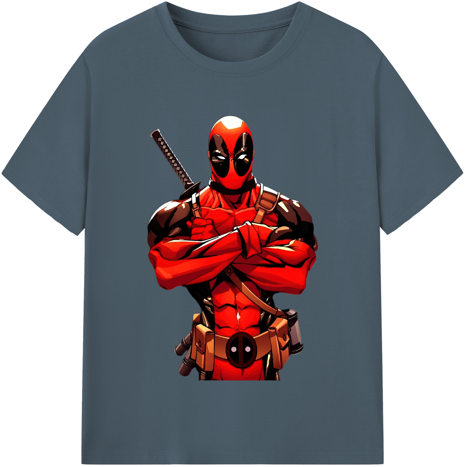 （画像用） Deadpool デッドプール 綿100％半袖Tシャツ（フロントプリント）